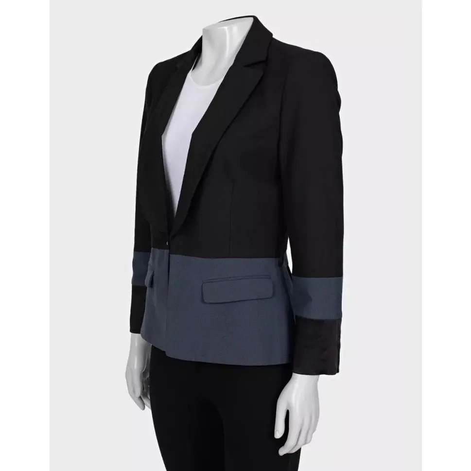 Just Cavalli Black Fitted Blazer Jacket Sz.42 Pre-owned Black Polyester Good - Back View