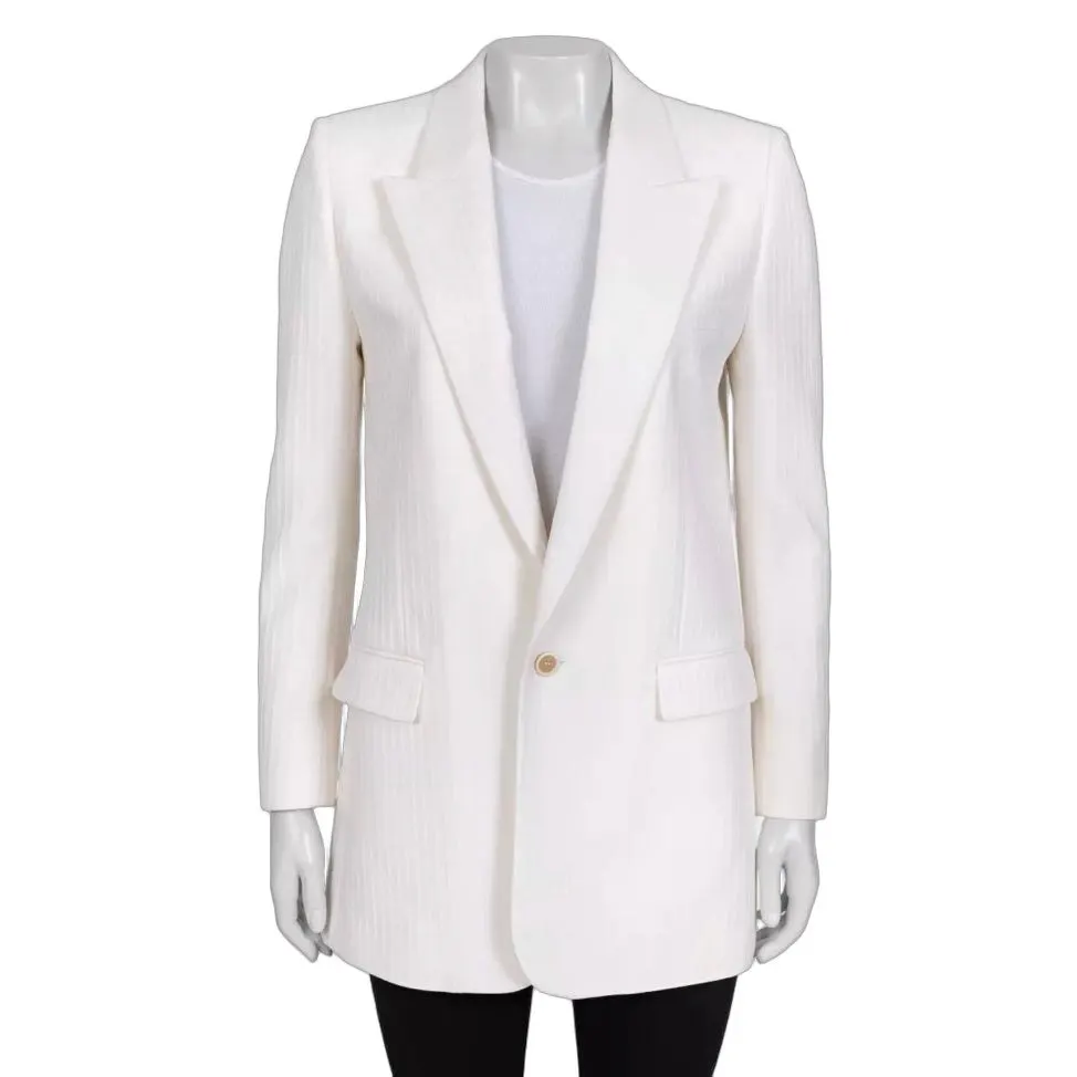 Saint Laurent NWOT Saint Laurent White Blazer  Sz.38 Pre-owned