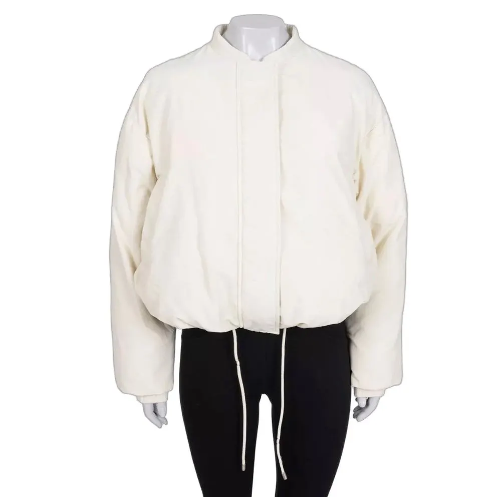 Loewe White Cropped Puffer Jacket Sz.34 Pre-owned