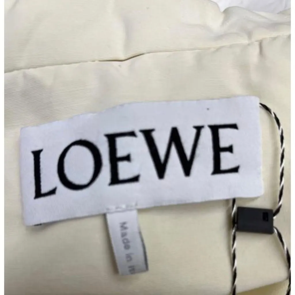 Loewe White Cropped Puffer Jacket Sz.34 Pre-owned White Polyester Good - Box View