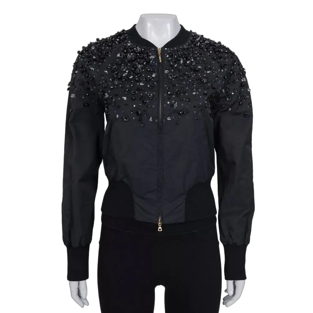 Valentino Valentino Black Cropped Jacket Sz.40 Pre-owned