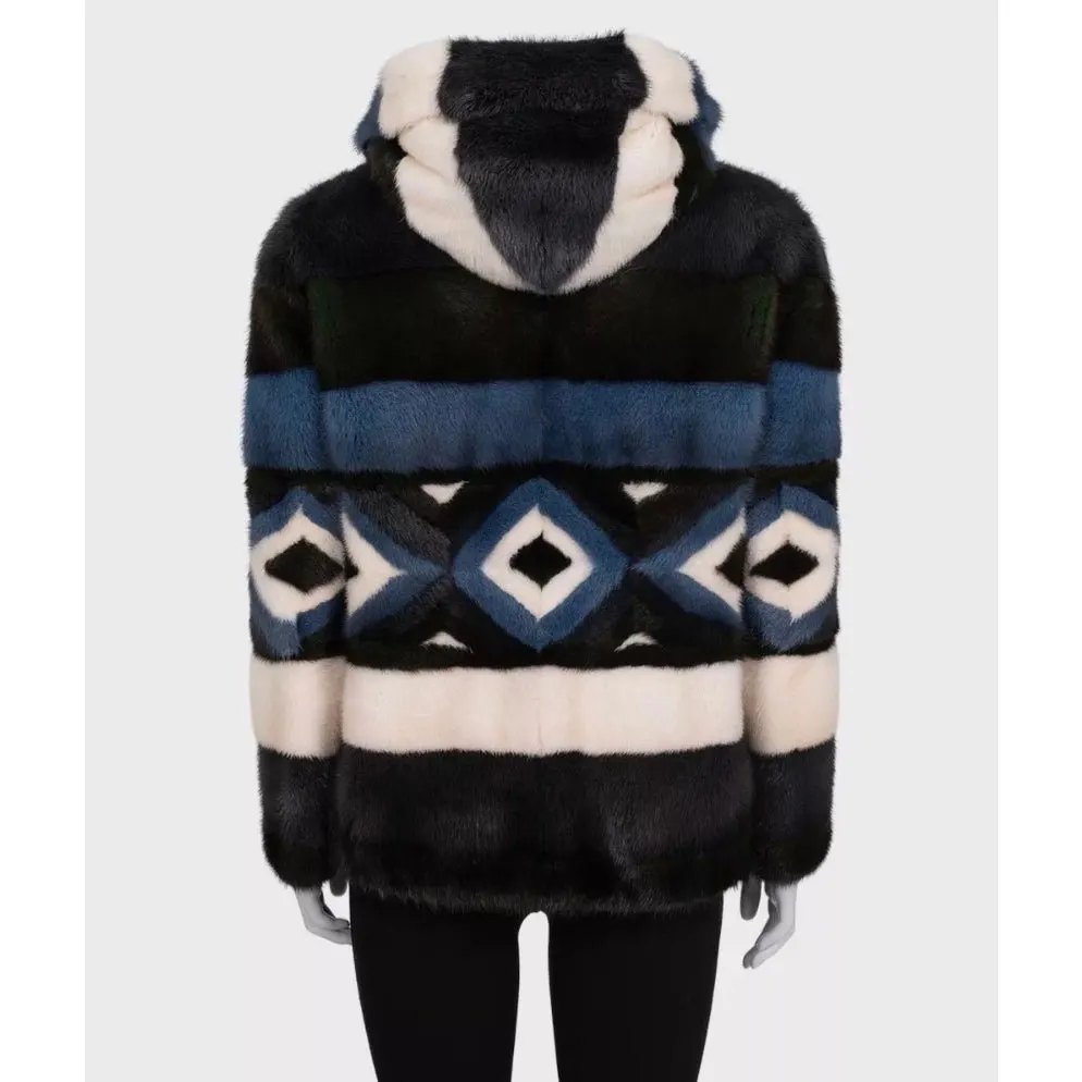 Unsigned Cropped Jacket - Pristine IT 44 L Pre-owned MultiColor Silk Never worn - Inside View