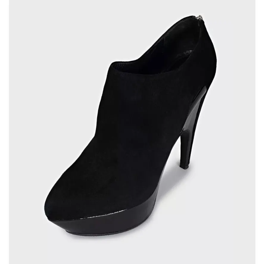 Saint Laurent Black Suede Ankle Boots - EU 40 pre-owned Black Suede Good - Inside View