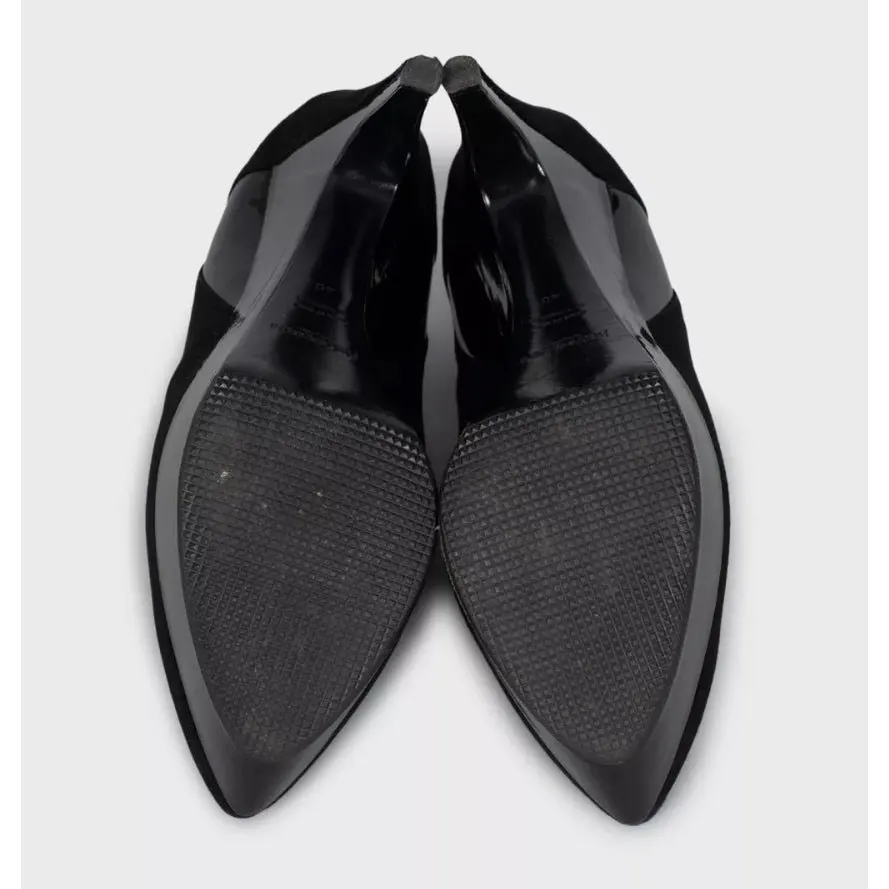 Saint Laurent Black Suede Ankle Boots - EU 40 pre-owned Black Suede Good - Box View
