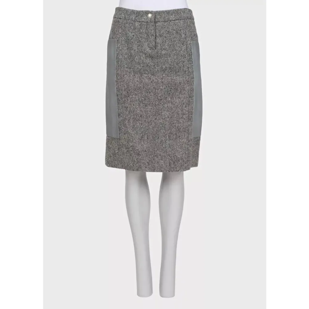 Dior Gray Wool Silk Skirt Suit Sz.38 Pre-owned Grey Wool Good - Box View
