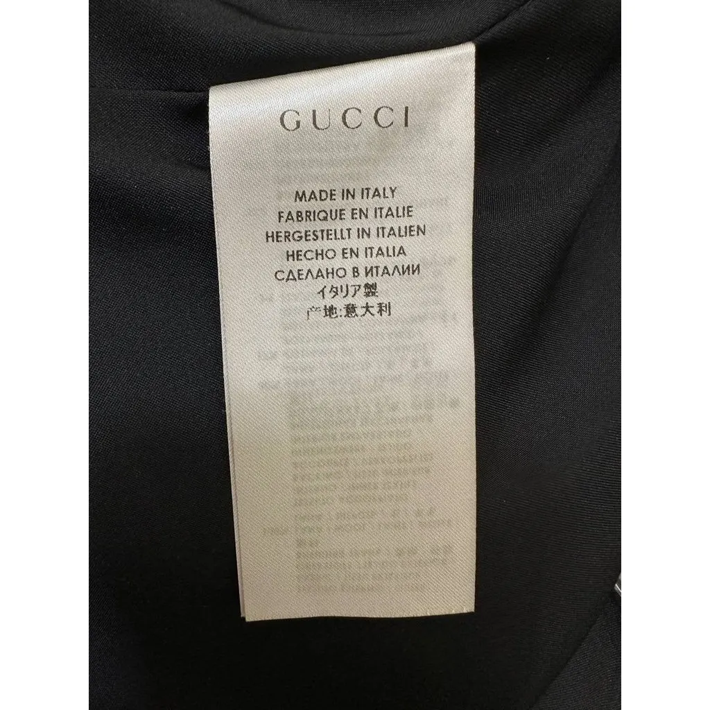 Gucci Black Wool Military-Style Coat IT 40 pre-owned Black Wool Good - Box View
