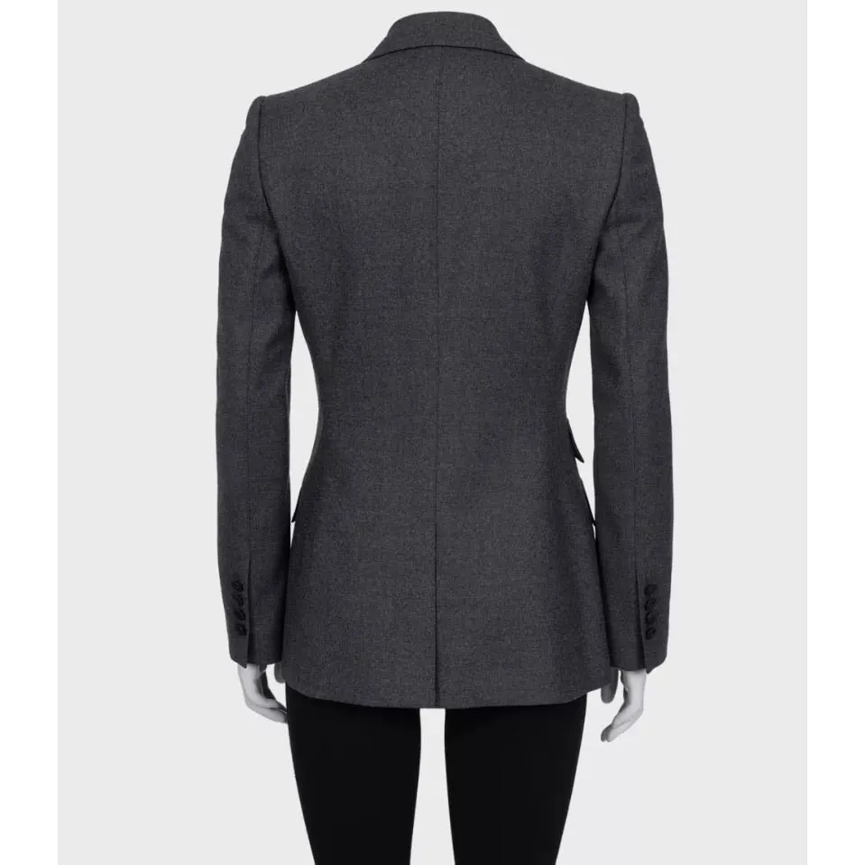 Dolce & Gabbana NWOT  Dolce & Gabbana Grey Wool Double Breasted Blazer Sz.42 Pre-owned Grey Wool Never worn - Inside View
