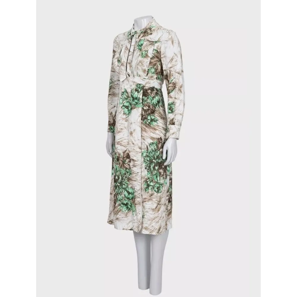 Prada White Fitted Viscose Blend Dress IT 38 Pre-owned White Silk Good - Back View