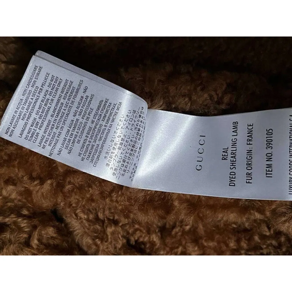 Gucci NWOT Gucci Brown Suede Shearling Lined Coat IT 42 Pre-owned Brown Suede Never worn - Box View