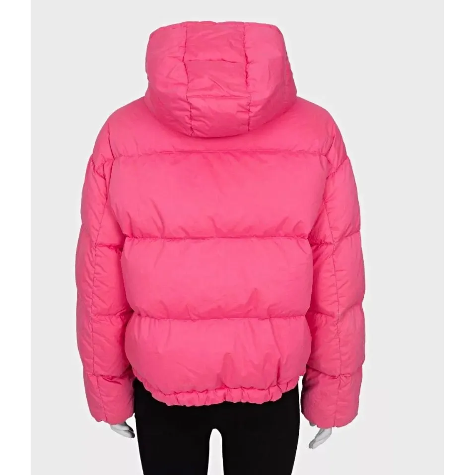 Moncler Pink Down Puffer Jacket with Detachable Hood Sz.2/XS pre-owned Pink Cotton Good - Inside View