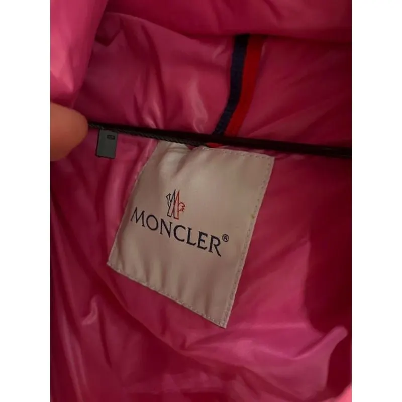 Moncler Pink Down Puffer Jacket with Detachable Hood Sz.2/XS pre-owned Pink Cotton Good - Box View