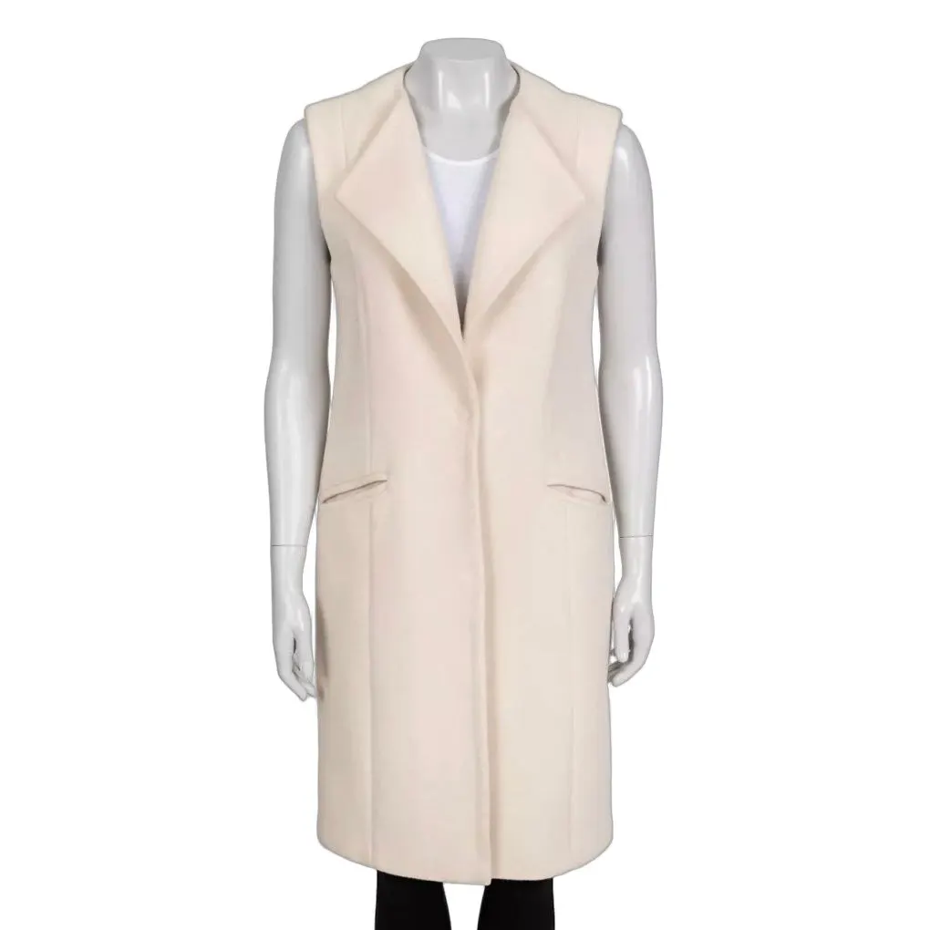Roberto Cavalli Class White Longline Vest - Size M Pre-owned