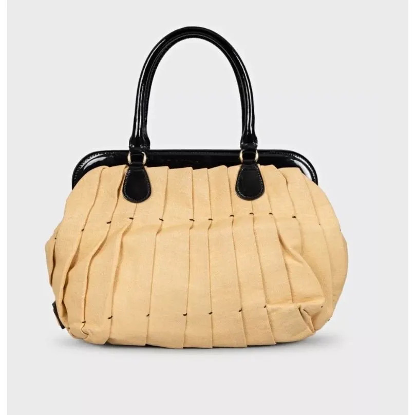Valentino Yellow Patent Handle Tote Bag Pre-owned Yellow Leather Good - Inside View