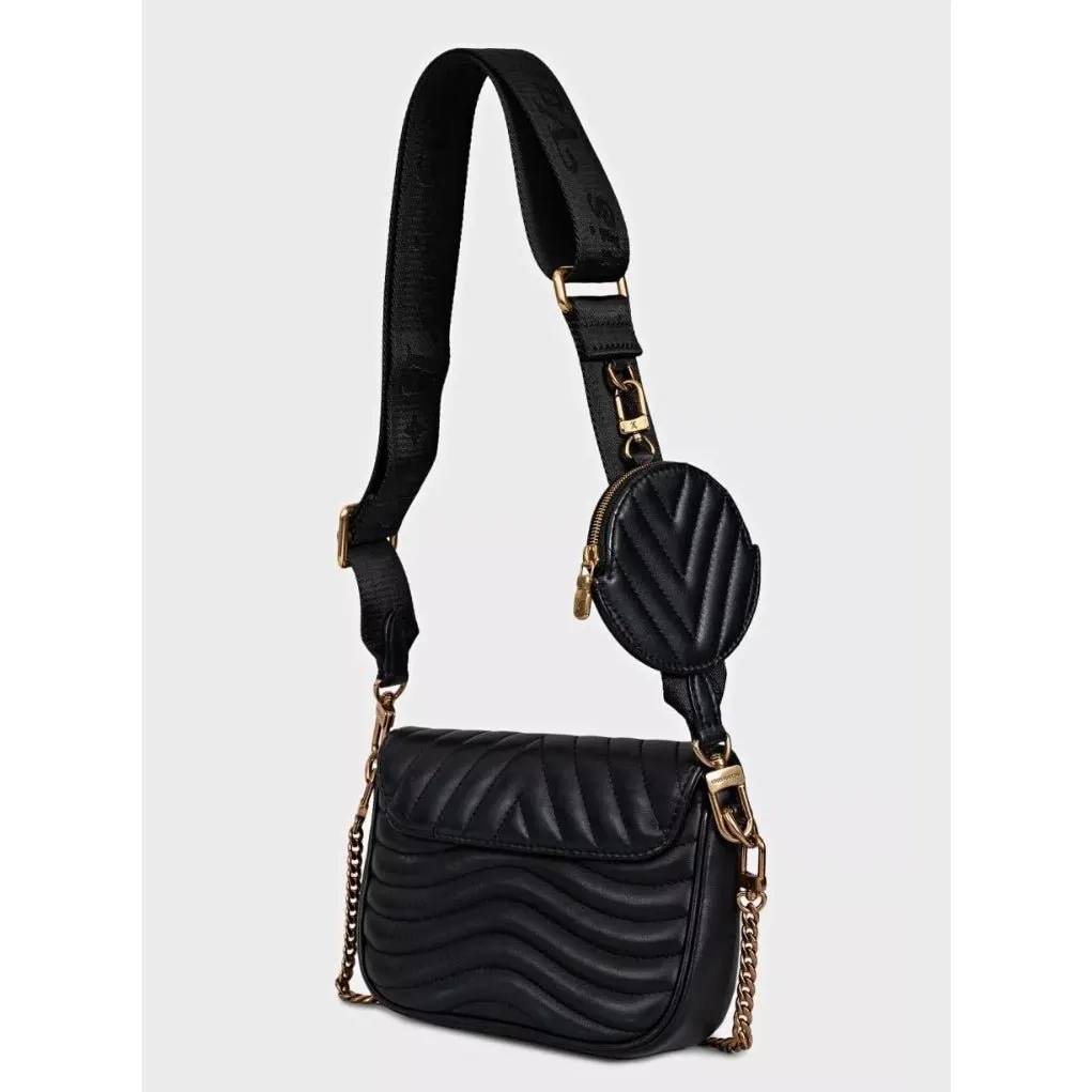 Louis Vuitton New Wave Multi Pochette Black Leather Crossbody Bag Pre-owned Black Leather Good - Back View
