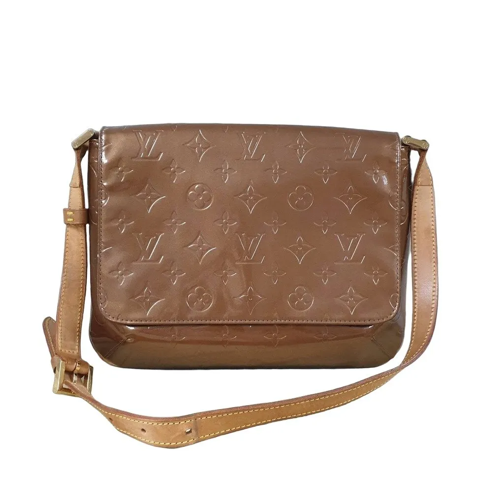 Louis Vuitton Louis Vuitton Brown Vernis Thompson Street Shoulder Bag Pre-Owned Brown Leather Good - Front View