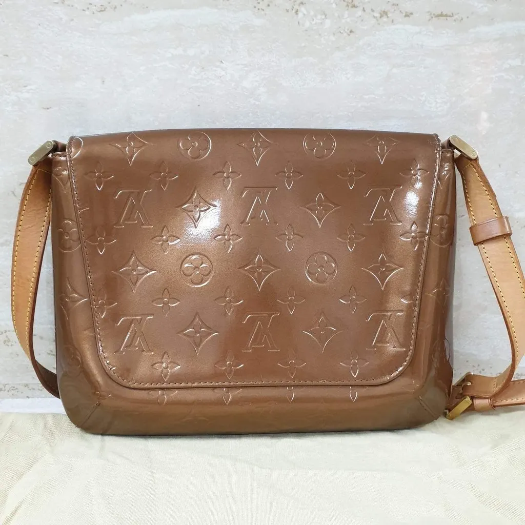 Louis Vuitton Louis Vuitton Brown Vernis Thompson Street Shoulder Bag Pre-Owned Brown Leather Good - Back View