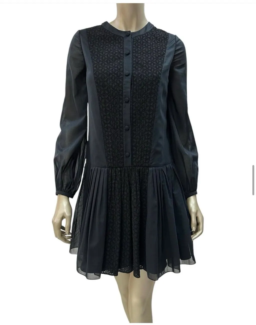 Saint Laurent Saint Laurent Mid-length dress Sz.38 Pre-Owned White Good - Front View