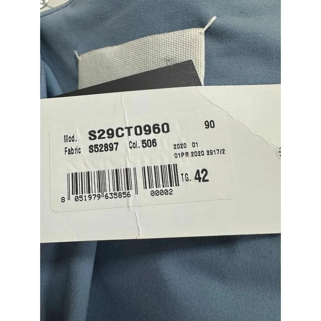 Maison Margiela Strapless Draped Jersey Wrap Dress Sz.42 Pre-owned Blue Never worn, with tag - Inside View