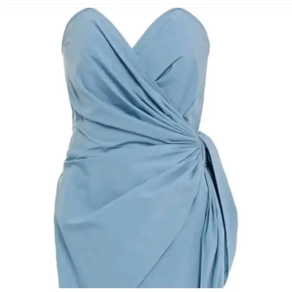 Maison Margiela Strapless Draped Jersey Wrap Dress Sz.42 Pre-owned Blue Never worn, with tag - Box View
