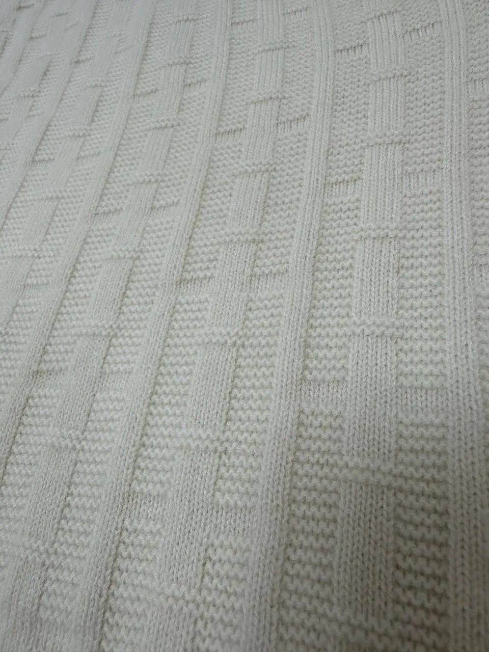 Hermès Wool knitted set with short sleeves White Wool Good - Model View