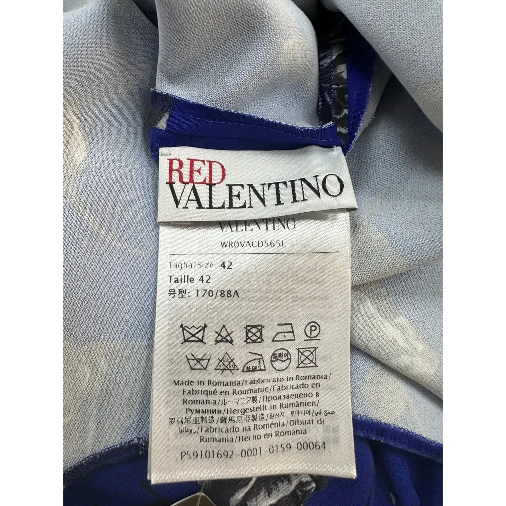 Valentino Red Valentino Floral Print Maxi Dress Sz.42 Pre-owned Red Good - Inside View