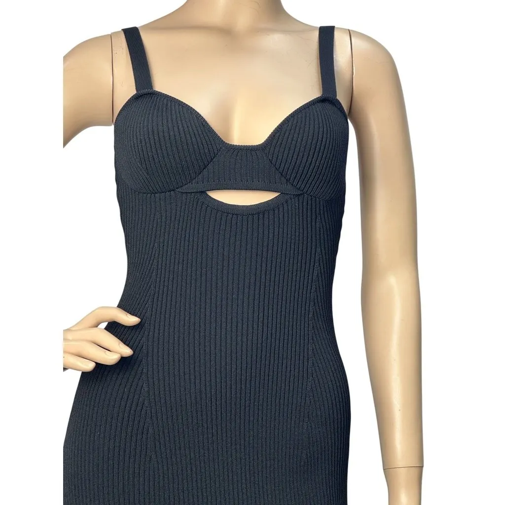 Magda butrym Stpaps Knitted Dress Sz.38 Pre-owned Black Good - Back View