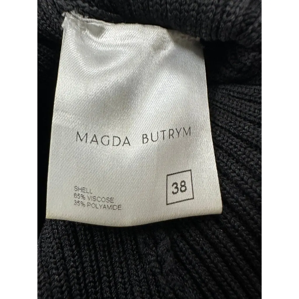 Magda butrym Stpaps Knitted Dress Sz.38 Pre-owned Black Good - Model View
