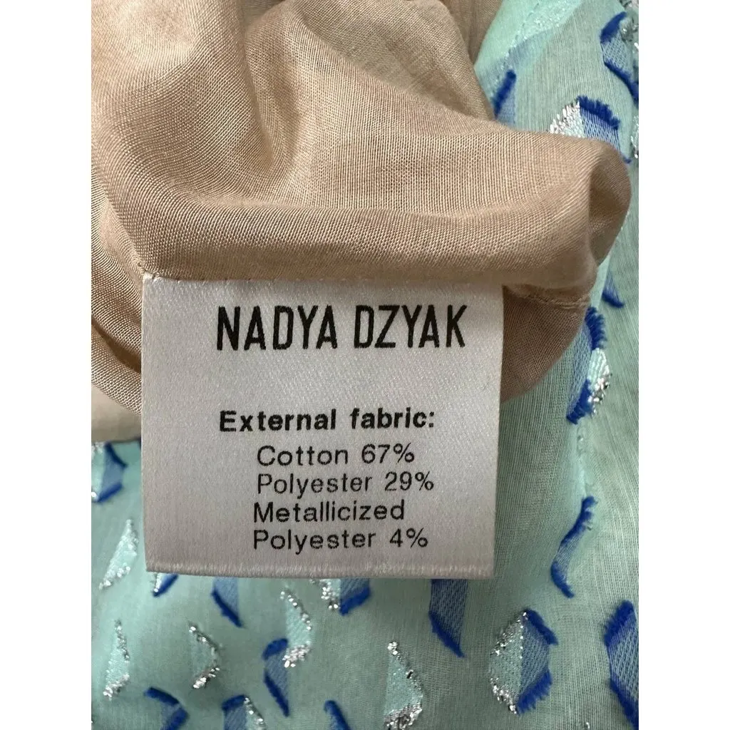 Unsigned Nadya Dzyak Turquoise Bow Decorative Rings Mini Dress Sz.38 Pre-owned Silver Good - Box View