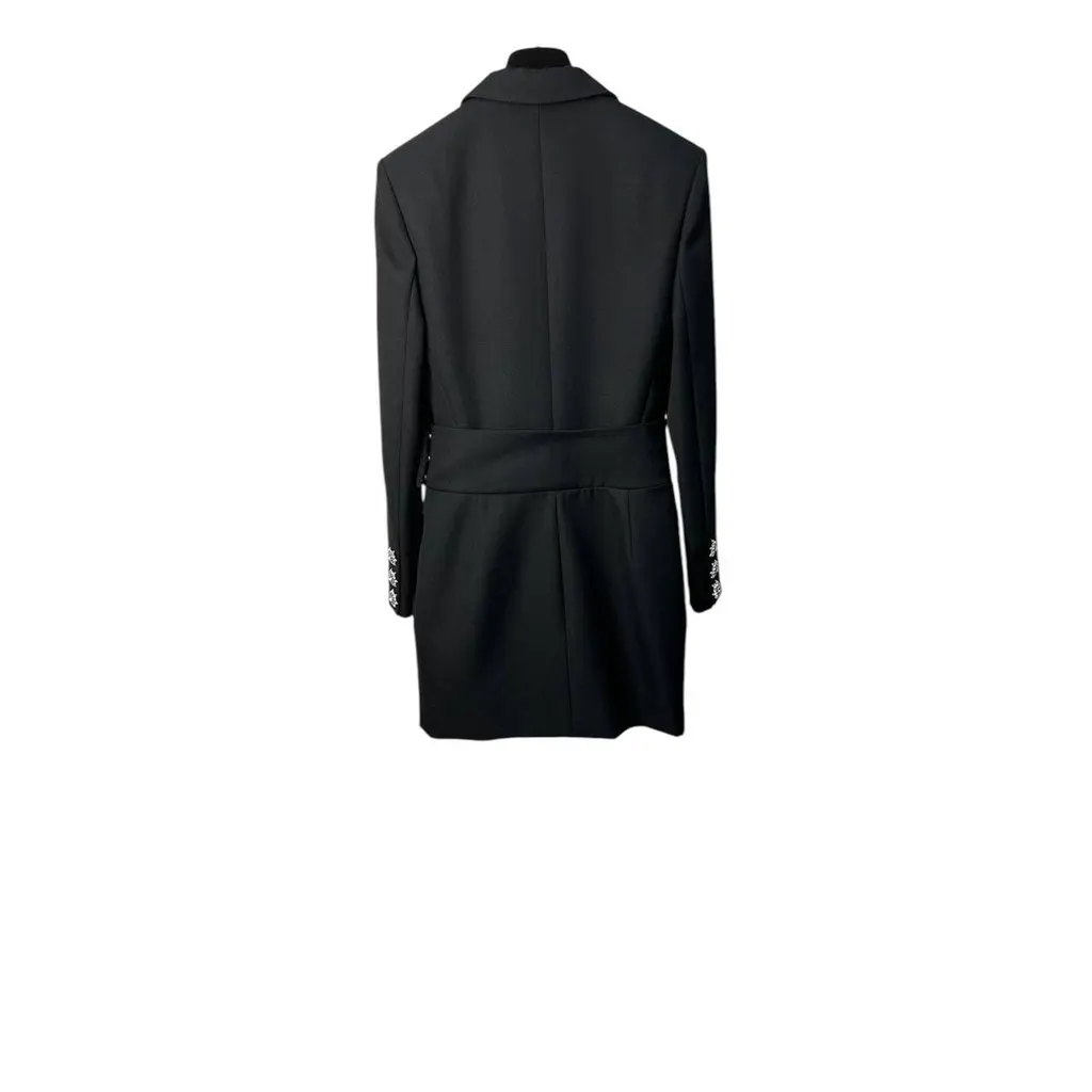 Alexandre Vauthier Crystal Embellished Black Blazer Bress Sz.40 pre-owned Black Good - Box View