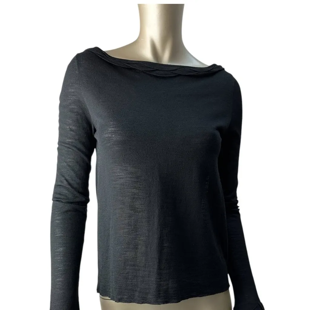 Chanel 2011 Black Viscone Top Sz.36 Pre-owned Black Good - Box View