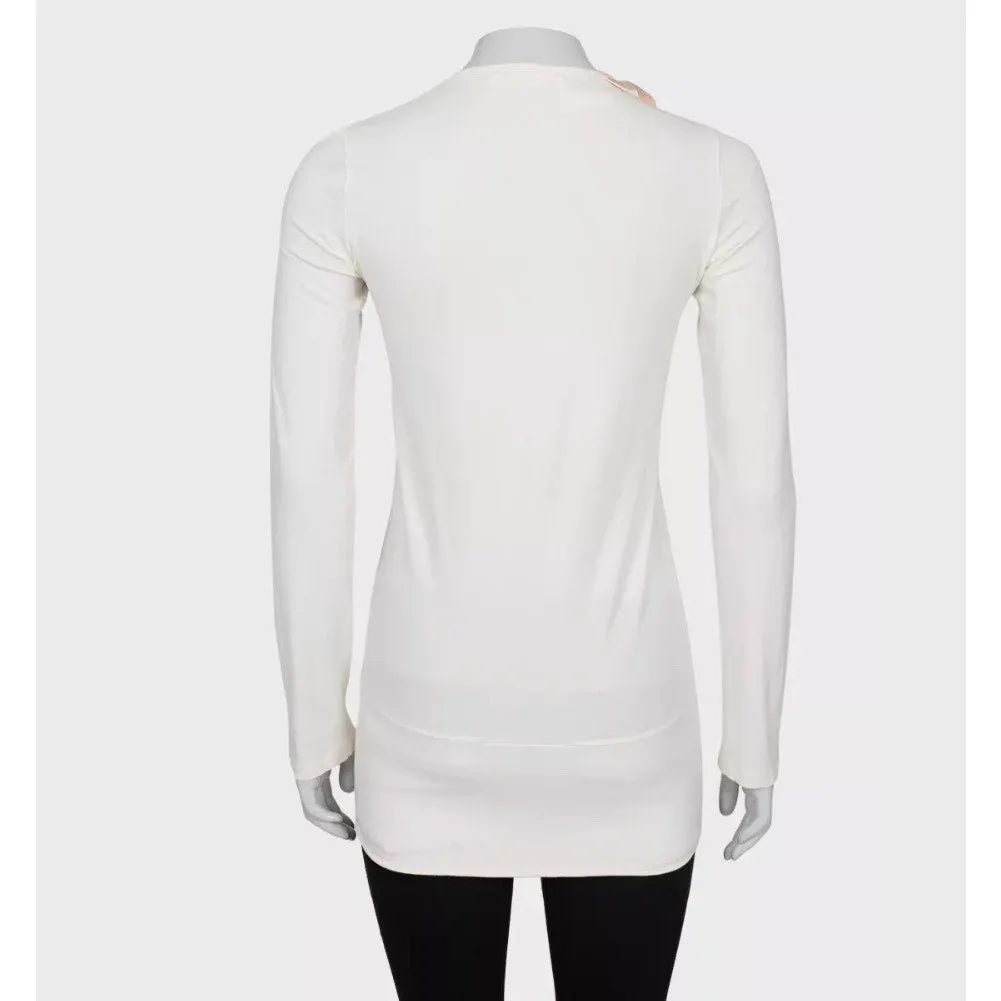 Galliano Rare Galliano White Longsleeve Sweater Tunic - Size S Pre-owned White Good - Inside View