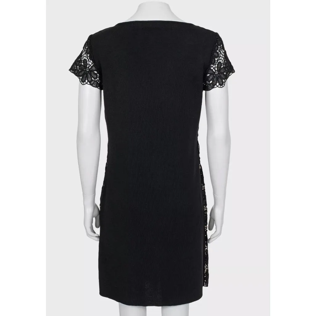Dior Christian Dior A-Line Woven Dress - IT48 / XXL (Runs Small) Pre-owned Black Wool Good - Inside View