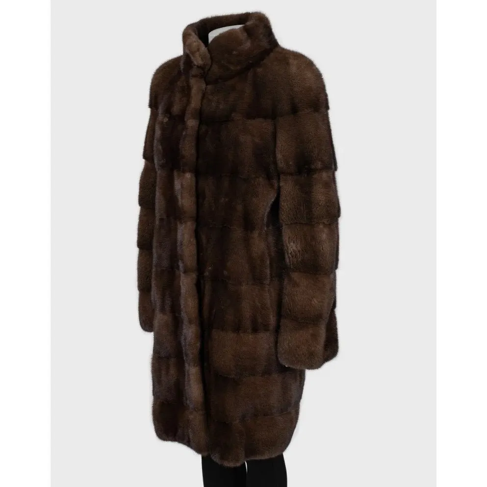 Unsigned Manzari Brown  Coat  Sz.46/ XXL Pre-owned Brown Good - Back View
