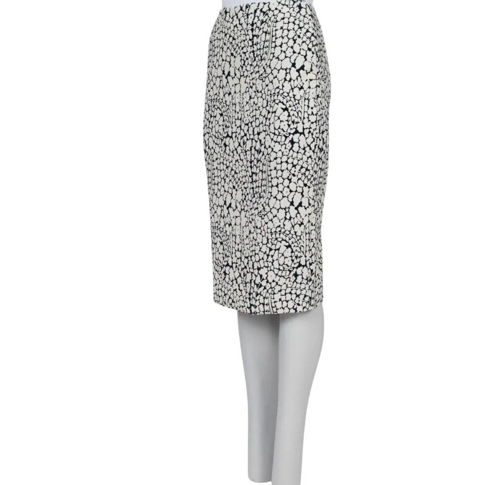 Dior Christian Dior Floral Pencil Skirt - Size XS (EU 32) Pre-owned Black Good - Front View