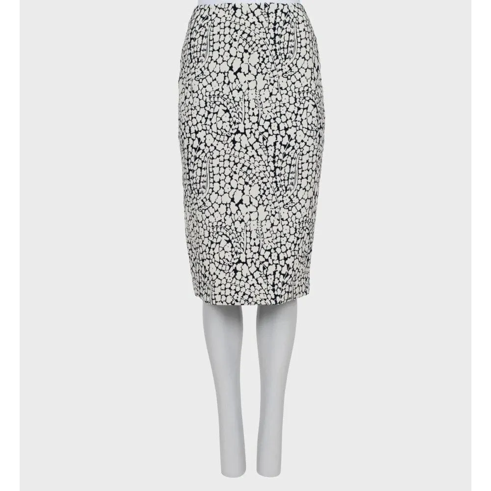 Dior Christian Dior Floral Pencil Skirt - Size XS (EU 32) Pre-owned Black Good - Inside View