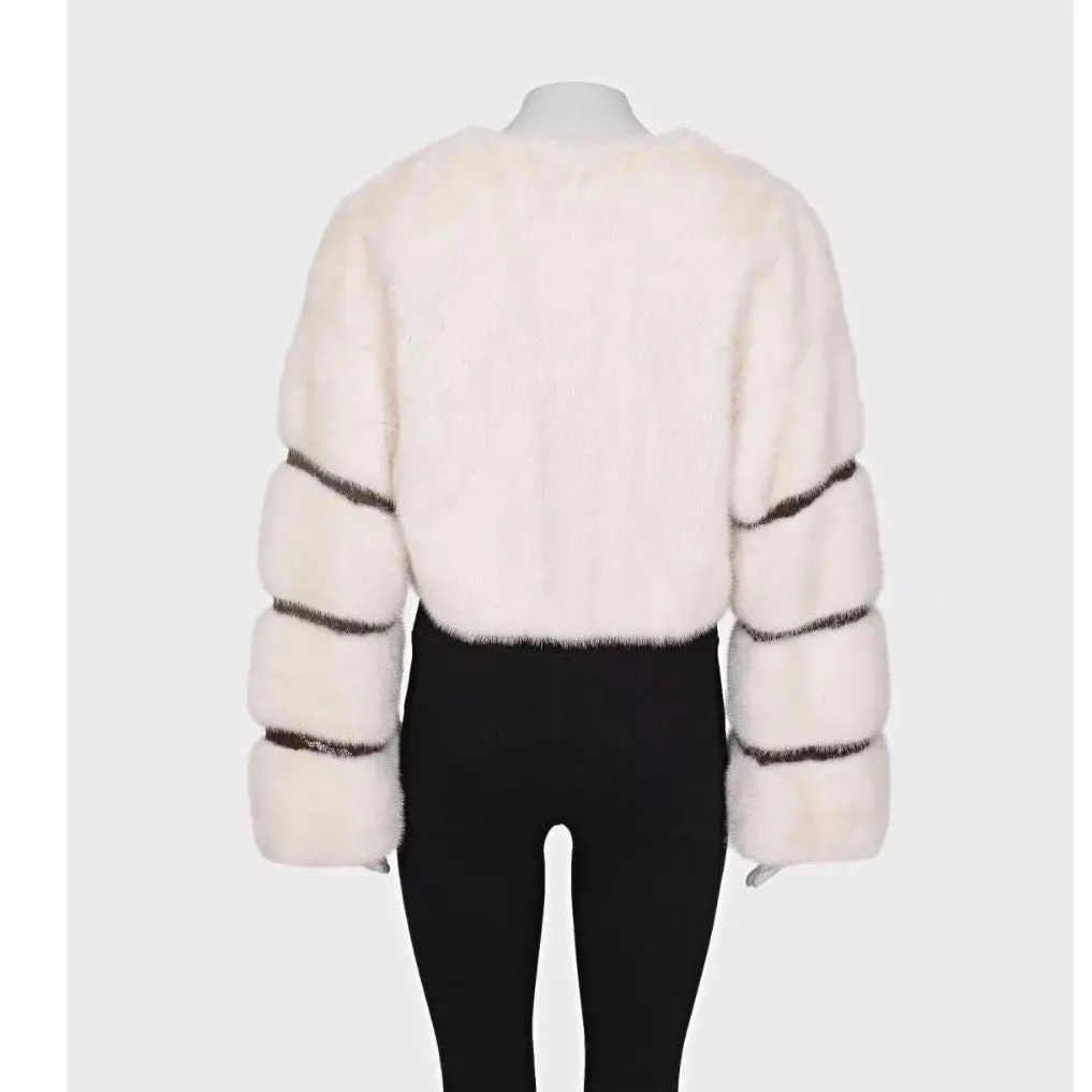 ZILLI White Cropped Jacket IT40 | S Pre-owned White Good - Inside View