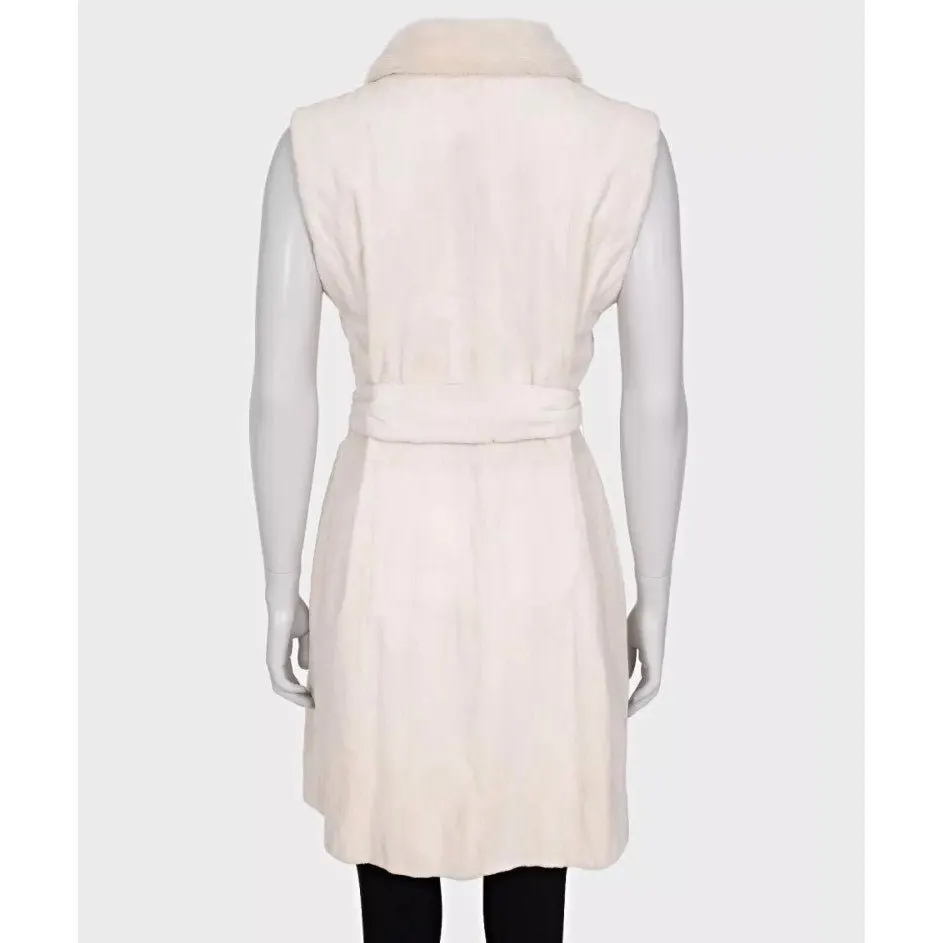 ZILLI Luxury White Vest - Size 40/ L Pre-owned White Silk Good - Inside View