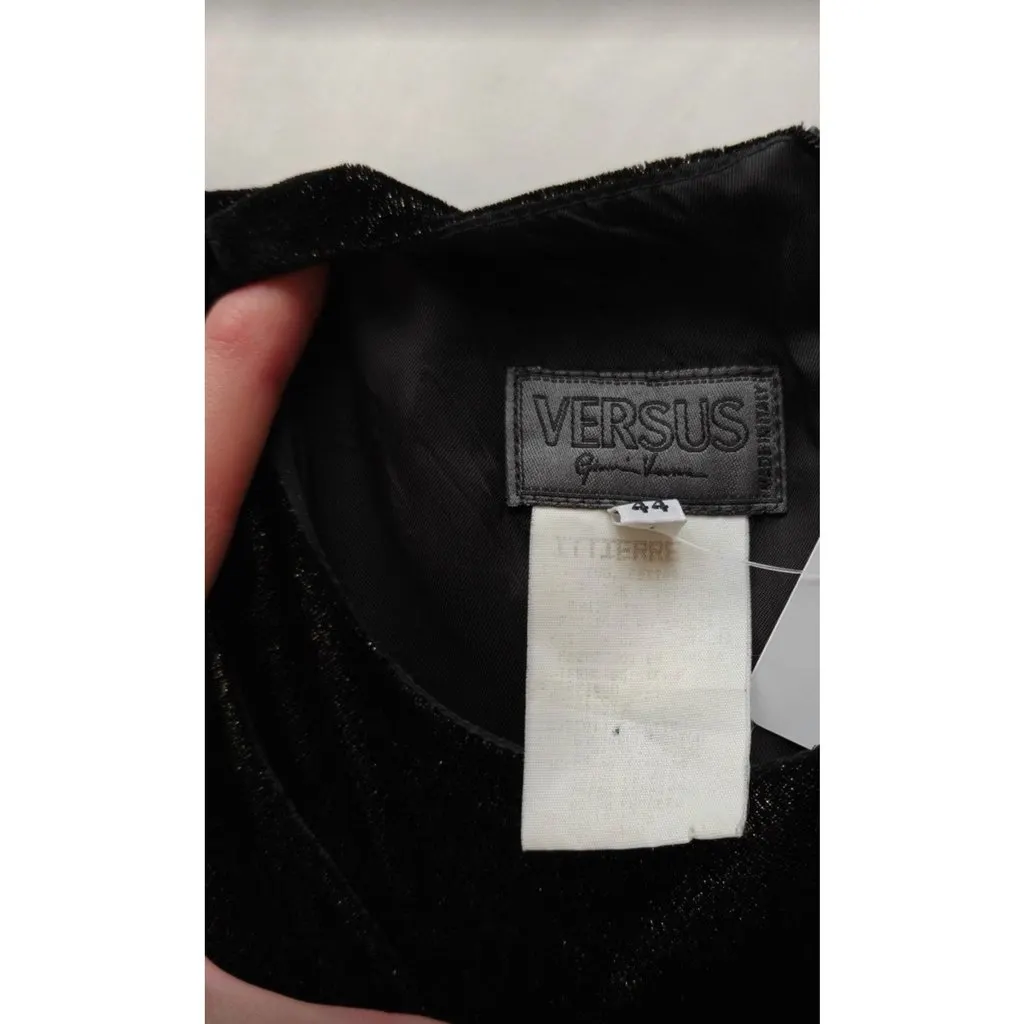 Versace Vintage Versace Versus Black Fitted Dress - Size 44/L Pre-owned Black Good - Box View