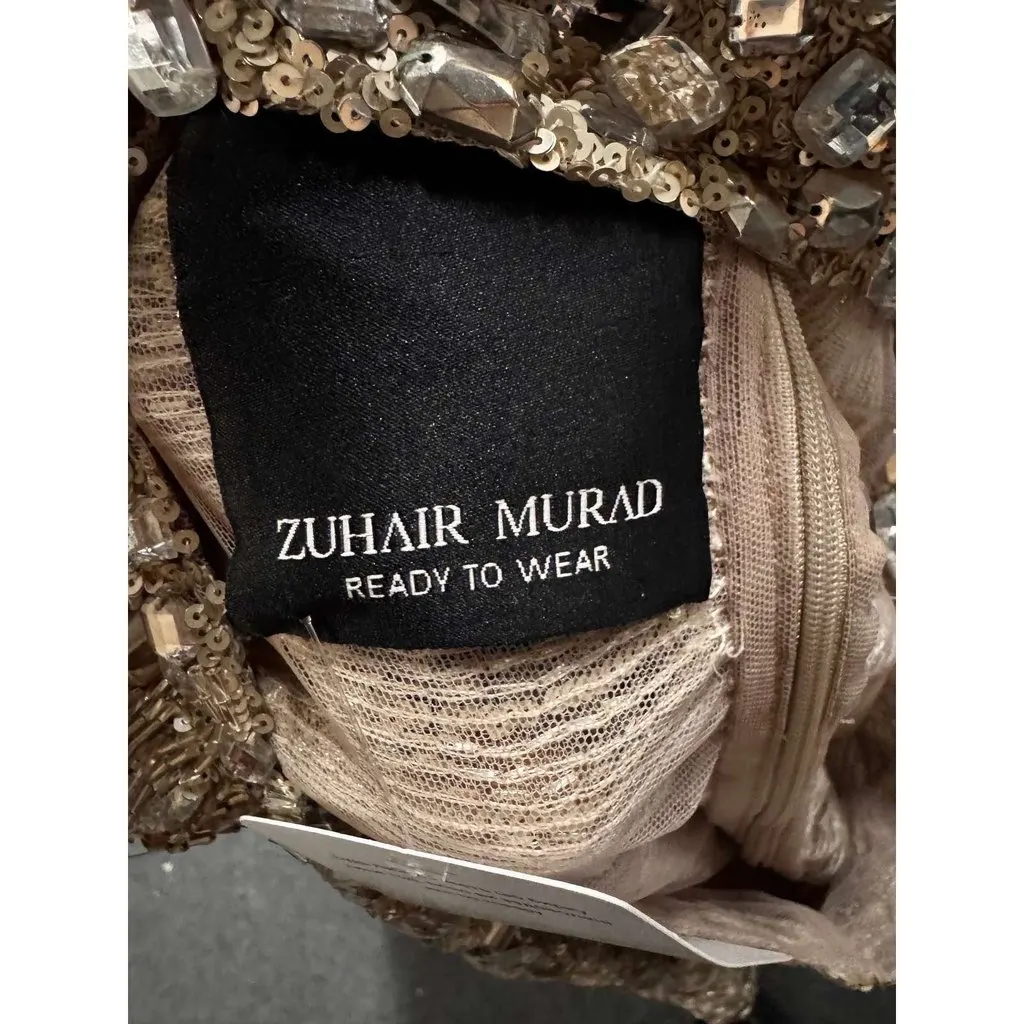 Zuhair murad Silver Beaded Cocktail Dress - Size S Pre-owned Silver Silk Good - Box View