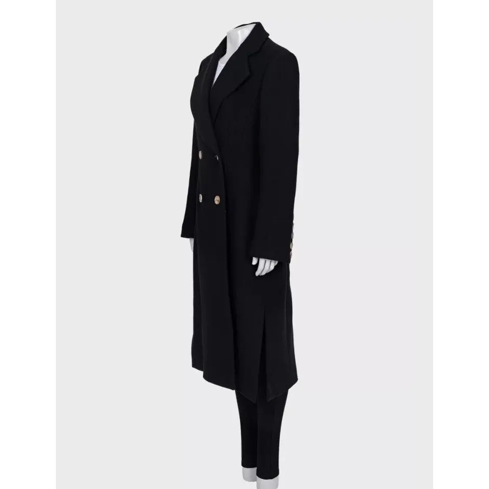 Khaite Black Wool Coat - US 4 / S Pre-owned Black Wool Good - Back View