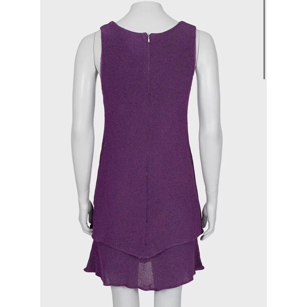 Chanel Vintage Chanel Purple A-Line Dress - Size M Pre-owned Purple Good - Inside View
