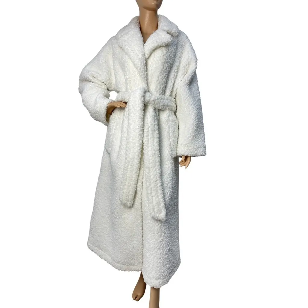 Unsigned Stand Studio Teddy Faux Fur Coat - Size 38 Pre-owned Beige Good - Front View