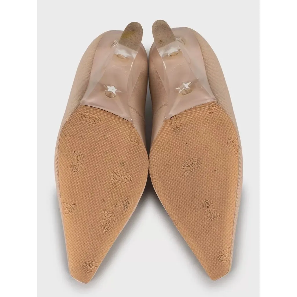 Dior Christian Dior Beige Lace-Up Heels Size 35.5 Pre-owned Beige Lace Good - Box View