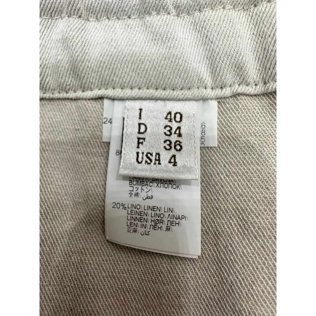 Brunello Cucinelli White Cotton Pants - Size 40 Pre-owned White Cotton Good - Box View