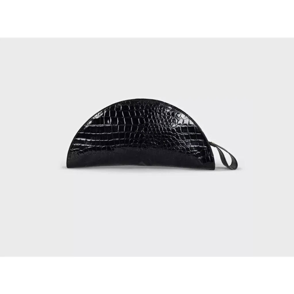 Vivienne Westwood Black Leather Strap Clutch Bag Pre-owned Black Leather Good - Inside View