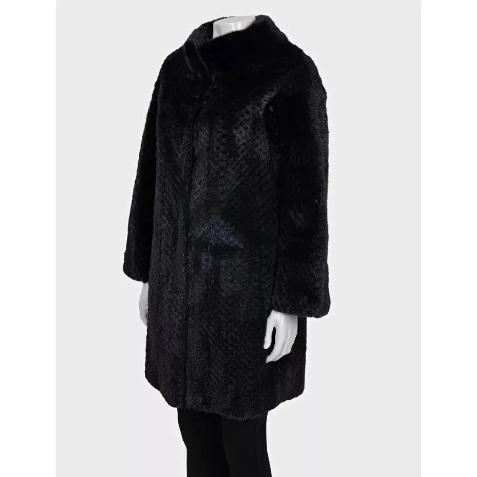 Fendi Blue Coat, Size M Pre-owned Blue Good - Back View