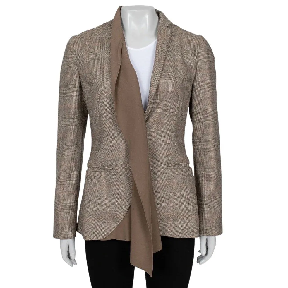 Brunello Cucinelli Brown Cashmere Jacket - Size 42 M Pre-owned Brown Wool Good - Front View