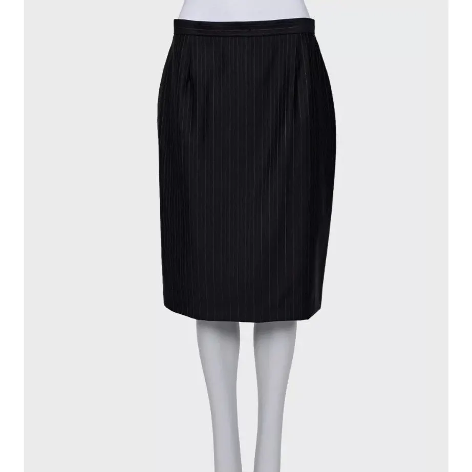 Dior Christian Dior Black Striped Wool Suit EU 42 XXL Pre-owned Black Wool Good - Model View