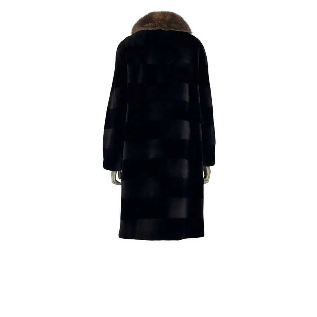 Unsigned Diamond Faux Furs Luxury Italian Platinum Coat - Size L Pre-owned Red Good - Inside View