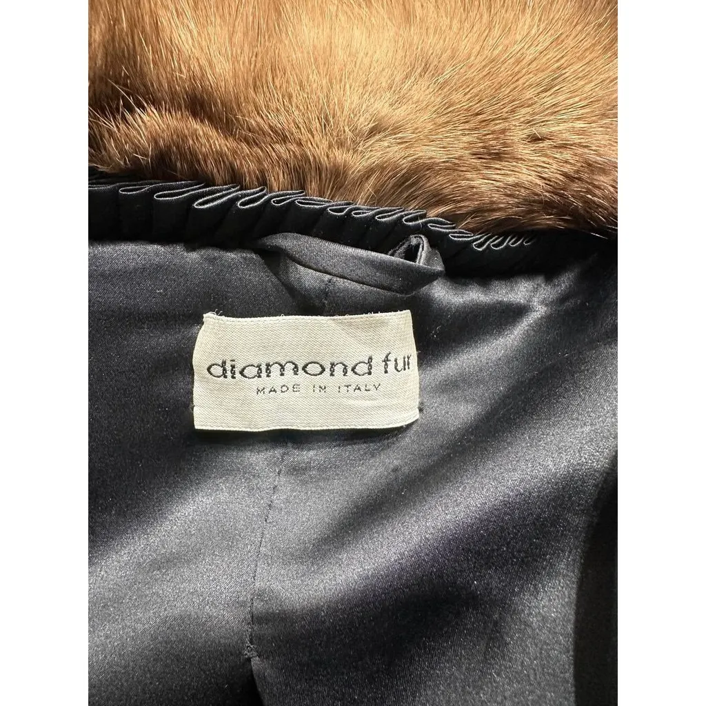 Unsigned Diamond Faux Furs Luxury Italian Platinum Coat - Size L Pre-owned Red Good - Box View